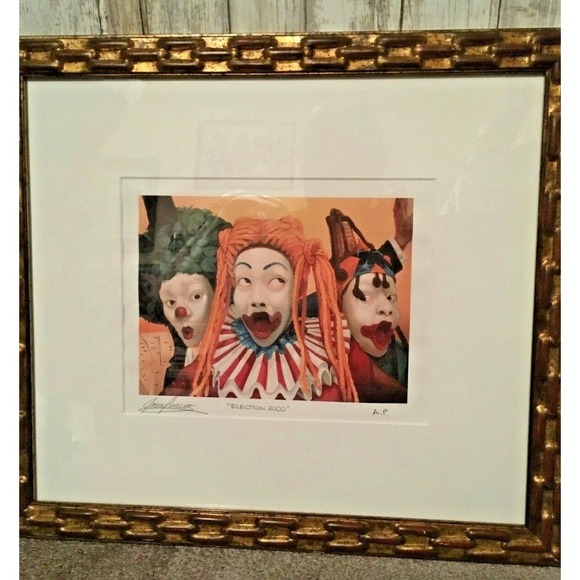 Other - Jason Phillips‎ signed art print Election clowns 2000